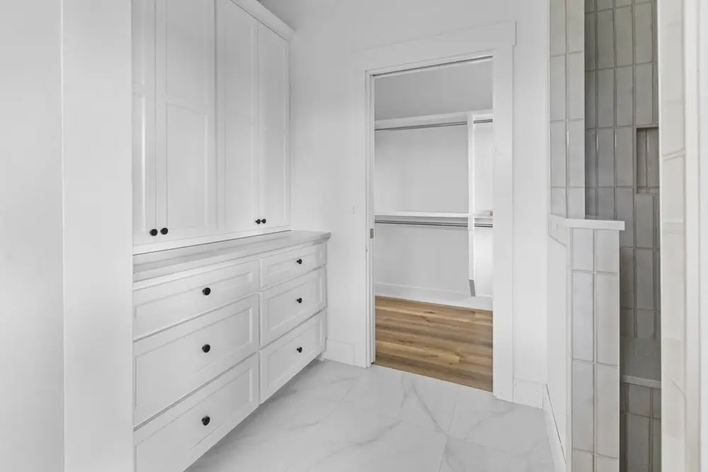 Built-in dresser beside the walk-in closet, The Dahl House, a custom home in Sherman, Texas
