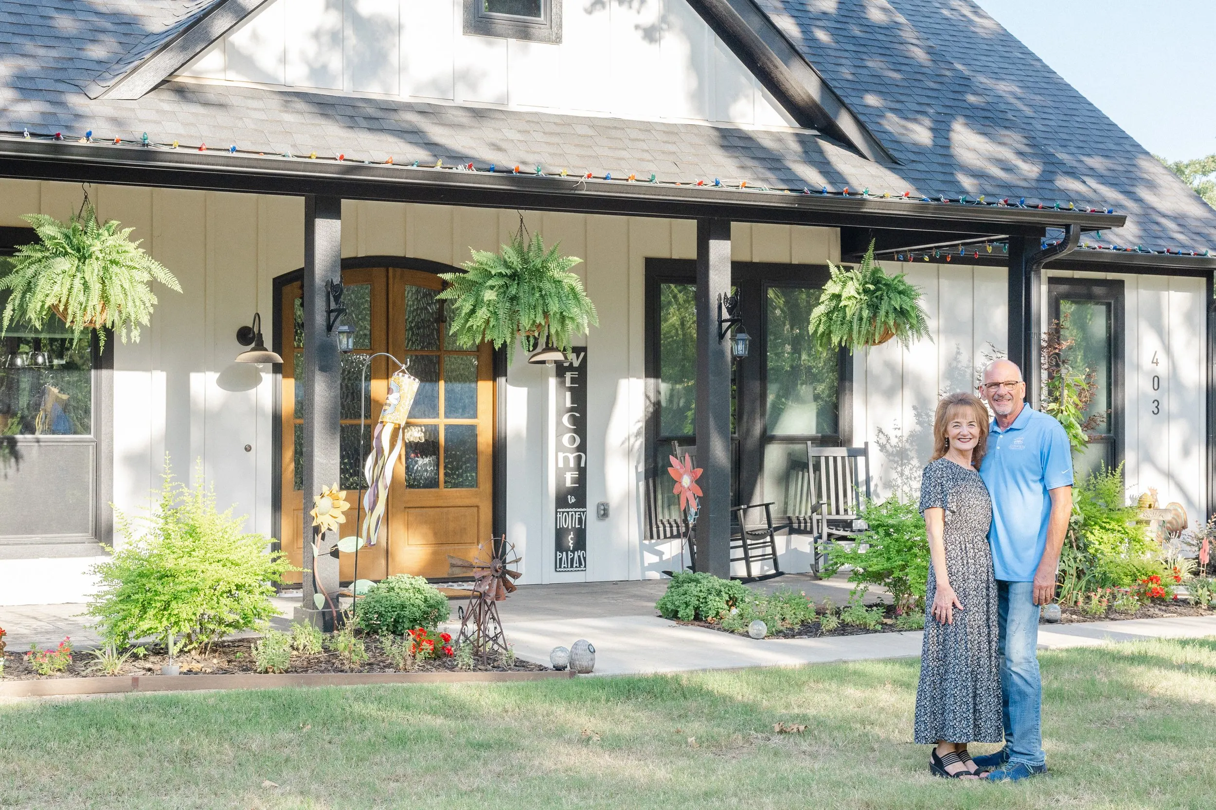 Randy O'Brien outside a finished custom home in Grayson County, Texas